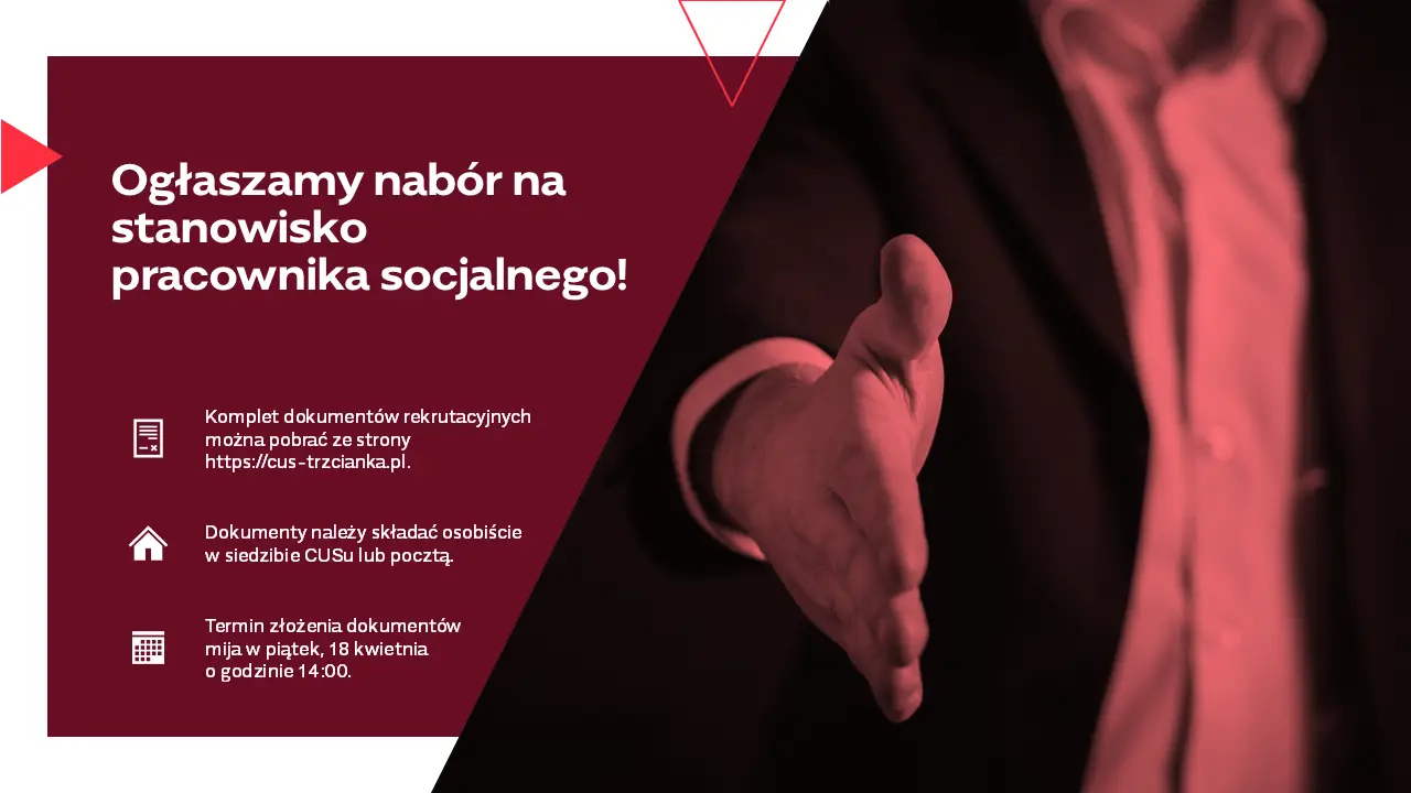 Ogłoszenie o naborze na stanowisko pracownika socjalnego