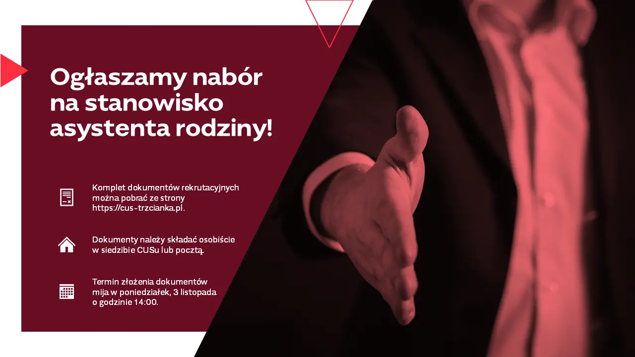 Ogłoszenie o naborze na stanowisko asystenta rodziny